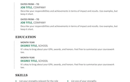 How to Create a Simple Resume Using a Word Template