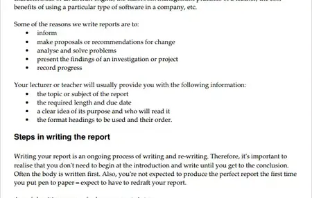 How to Write a Report