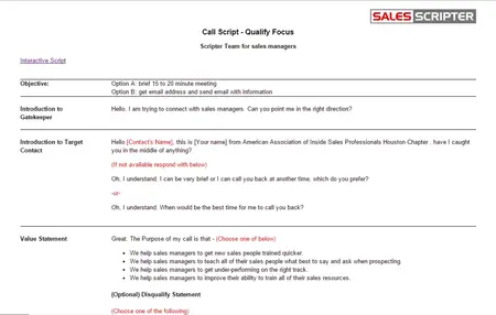 How to Write a Sales Script