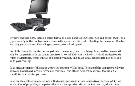 How to Use a Desktop Computer Effectively
