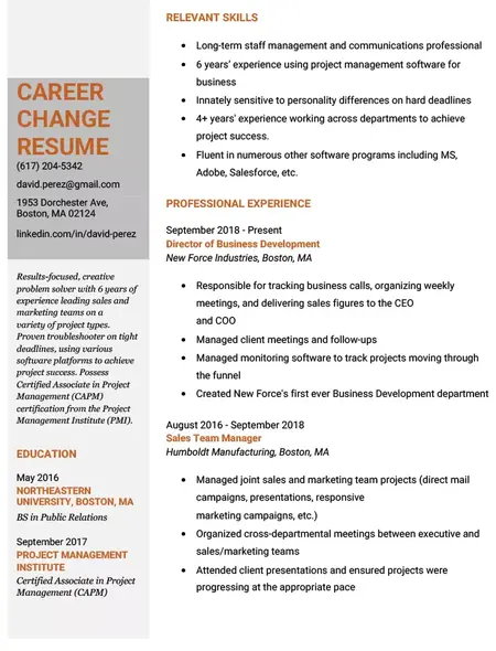 How to Write a Resume for a Career Change