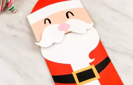 How to Make a Paper Bag Santa