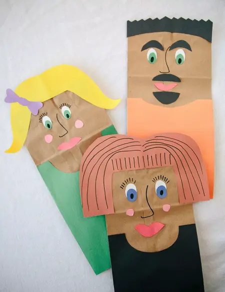 How to Make a Paper Bag Puppet Game