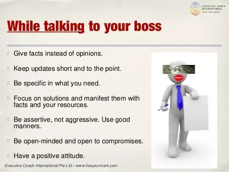 How to effectively communicate with your boss
