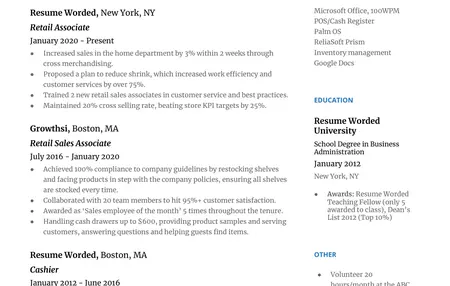 How to Write a Resume for a Job in the Retail Industry